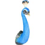 Украшение настенное Peacock, коллекция "Павлин" 16*68*22, Полирезин, Синий — изображение 4