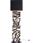 Торшер Wave, коллекция "Волна" 45*163*30, Хлопок, Сталь, Полистирол, Восстановленная древесина, Черный