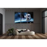 Триптих Man in the Sky, коллекция "Мужчина в космосе", количество предметов 3 240*160*5, Стекло, Полипропилен, Мультиколор — изображение 2