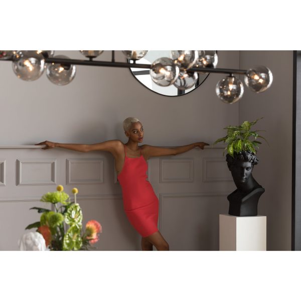 Кашпо David, коллекция "Давид" 35*35*57, Стекловолокно, Черный — изображение 2