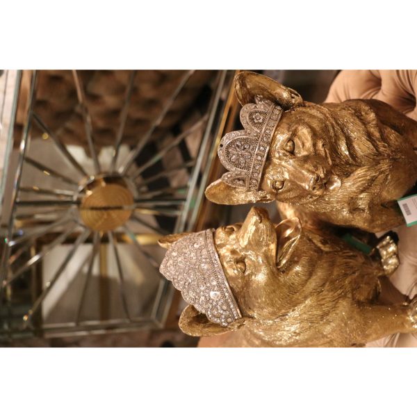 Статуэтка Corgi, коллекция "Корги" 45*37*23, Полирезин, Золотой — изображение 3