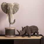 Статуэтка Rhino, коллекция "Носорог" 55*25*18, Полирезин, Коричневый — изображение 2