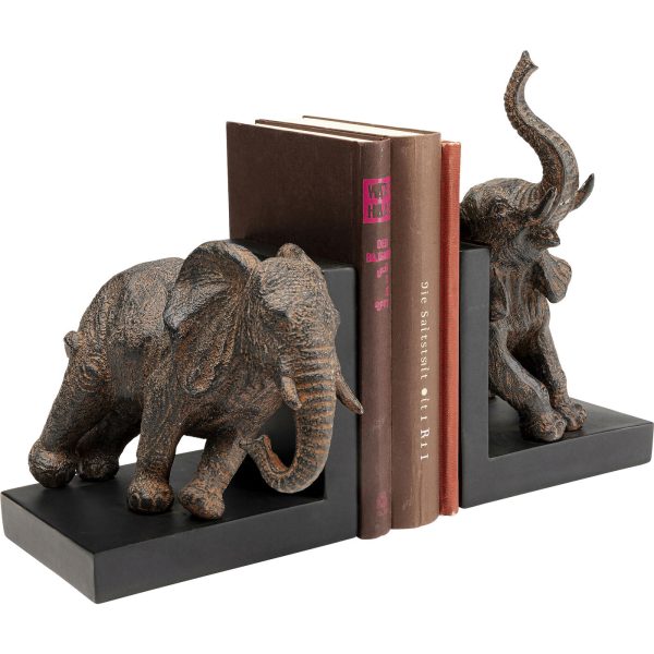 KARE-51942-master-30-1400x1400 Книгодержатель Elephants, коллекция "Слоны", количество предметов 2 47*42*36, Полирезин, Черный — изображение 3