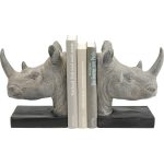 Книгодержатель Rhino, коллекция "Носорог", количество предметов 2 33*20*17, Полирезин, Серый
