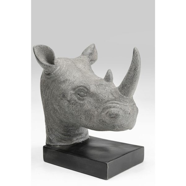 Книгодержатель Rhino, коллекция "Носорог", количество предметов 2 33*20*17, Полирезин, Серый — изображение 4