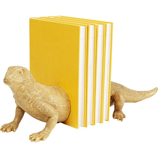 KARE-51944-master-30-1400x1400 Книгодержатель Lizard, коллекция "Рептилия", количество предметов 2 45*16*20, Полирезин, Золотой — изображение 4