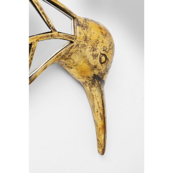 Украшение настенное Colibri, коллекция "Колибри" 60*51*5, Полирезин, Зеркальное стекло, Золотой — изображение 2