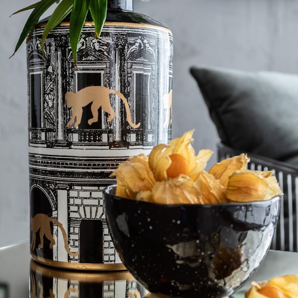 Емкость Temple, коллекция "Храм" 14*30*14, Фарфор, Черный — изображение 3