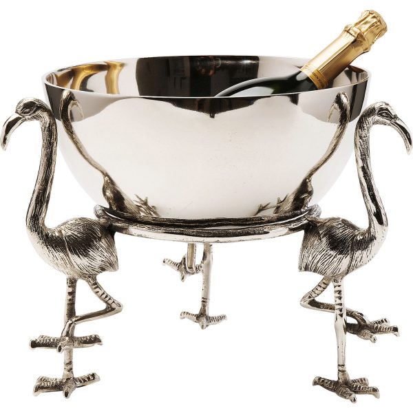 Ведро для охлаждения вина Flamingo, коллекция "Фламинго", ручная работа 36*33*36, Алюминий, Серебряный — изображение 4