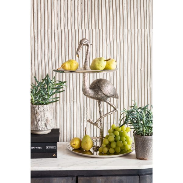 Этажерка декоративная Flamingo, коллекция "Фламинго" 38*53*43, Алюминий, Серебряный — изображение 2