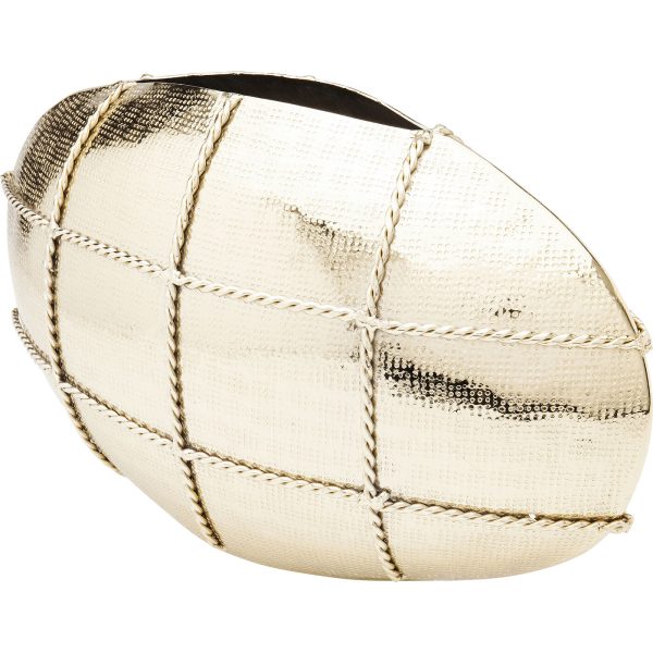 Ваза Mesh, коллекция "Сетка" 53*30*18, Алюминий, Золотой — изображение 3