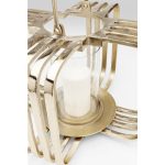 Фонарь для свечи Cage, коллекция "Клетка" 41*32*41, Стекло, Алюминий, Золотой — изображение 3