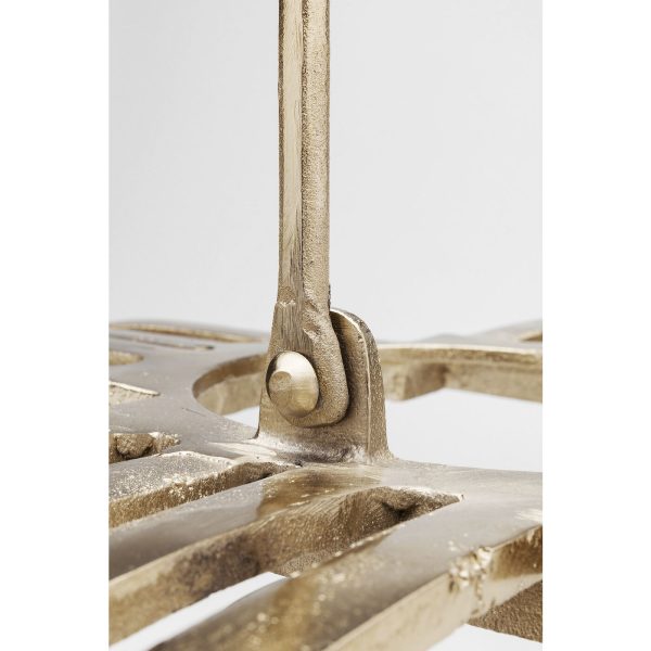 Фонарь для свечи Cage, коллекция "Клетка" 41*32*41, Стекло, Алюминий, Золотой — изображение 4