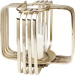 Фонарь для свечи Cage, коллекция "Клетка" 46*41*46, Стекло, Алюминий, Золотой