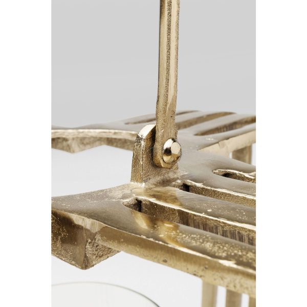 Фонарь для свечи Cage, коллекция "Клетка" 46*41*46, Стекло, Алюминий, Золотой — изображение 3