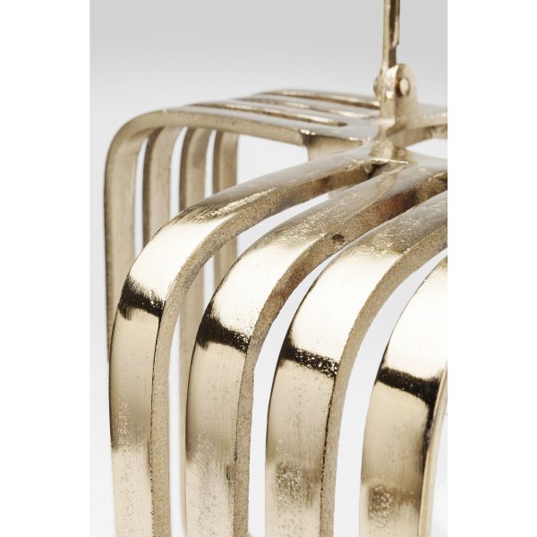 Фонарь для свечи Cage, коллекция "Клетка" 46*41*46, Стекло, Алюминий, Золотой — изображение 4