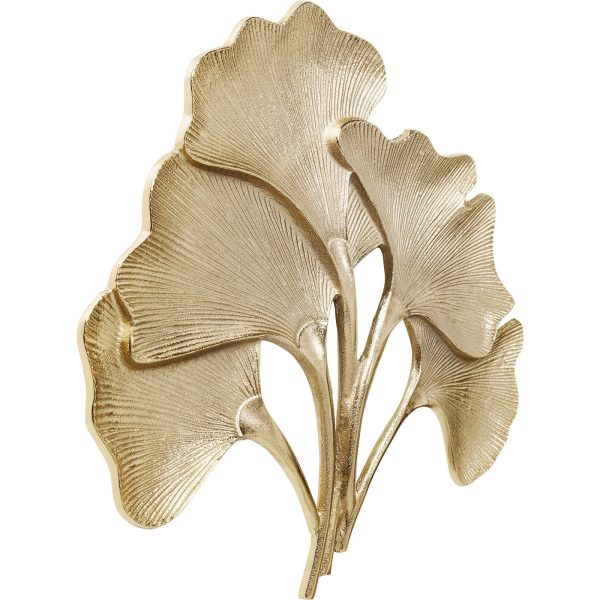 Украшение настенное Ginkgo Leaf, коллекция "Лист Гинкго" 38*36*2, Алюминий, Золотой — изображение 3