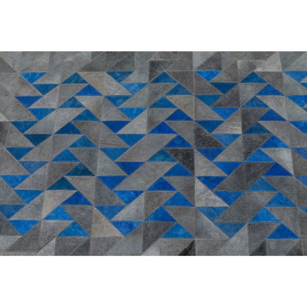 Ковер Triangle, коллекция "Треугольники" 170*1*240, Воловья кожа, Шерсть, Серый — изображение 3