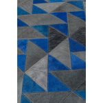 Ковер Triangle, коллекция "Треугольники" 170*1*240, Воловья кожа, Шерсть, Серый — изображение 4