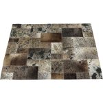 Ковер Squares, коллекция "Пятнашки" 170*1*240, Воловья кожа, Шерсть, Серый