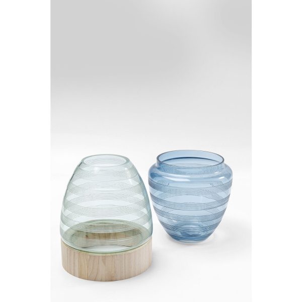 Ваза Funky, коллекция "Фанки" 22*41*22, Стекло, Манго, Серый, Синий — изображение 3