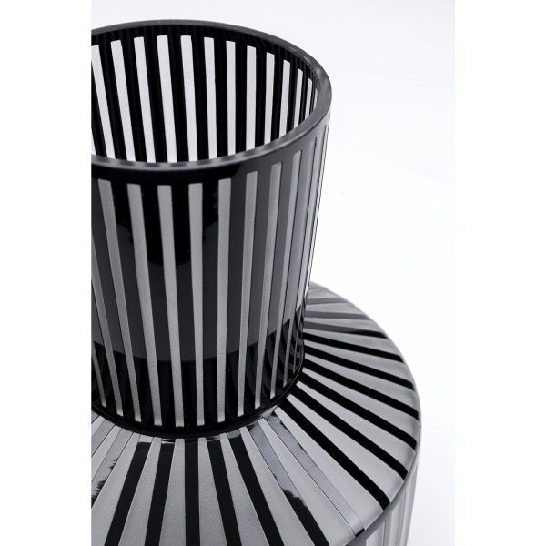 Ваза Roulette, коллекция "Рулетка" 25*31*25, Стекло, Белый, Черный — изображение 3