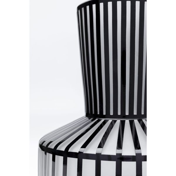 Ваза Roulette, коллекция "Рулетка" 25*31*25, Стекло, Белый, Черный — изображение 4