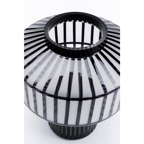 Ваза Roulette, коллекция "Рулетка" 24*30*24, Стекло, Черный, Белый — изображение 3