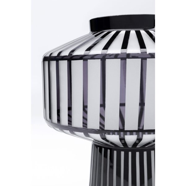 Ваза Roulette, коллекция "Рулетка" 24*30*24, Стекло, Черный, Белый — изображение 4