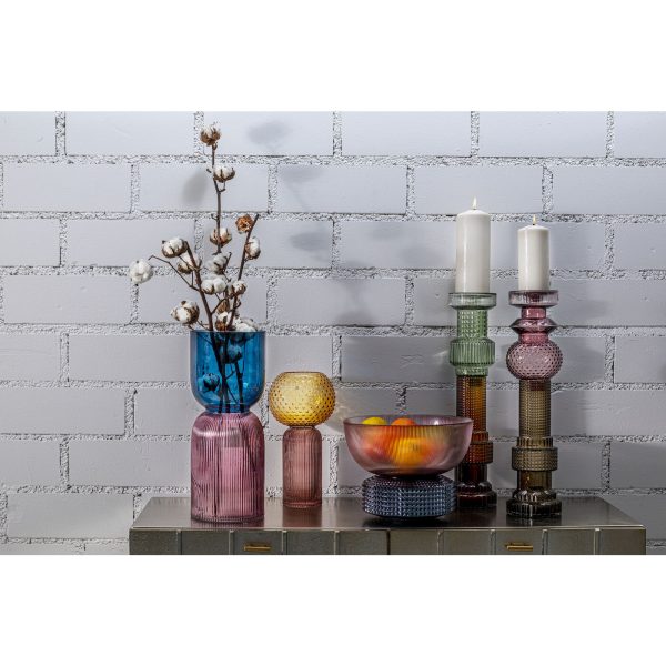 Ваза Marvel, коллекция "Марвэл" 15*31*15, Стекло, Желтый, Красный — изображение 2