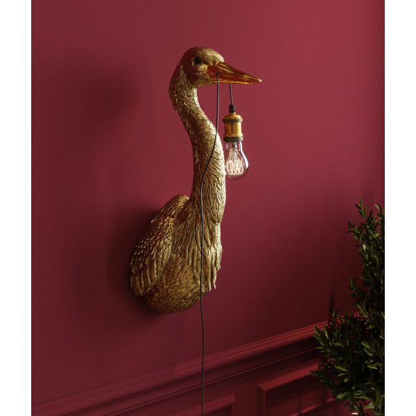 Бра Heron, коллекция "Цапля" 26*62*22, Полирезин, Коричневый — изображение 4