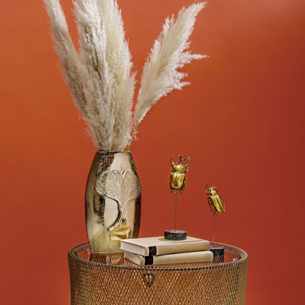 Ваза Ginkgo Leaf, коллекция "Лист Гинкго" 18*29*13, Алюминий, Медный — изображение 4