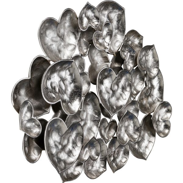Украшение настенное Hearts, коллекция "Сердца" 79*107*10, Алюминий, Серебряный — изображение 4