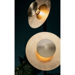 Лампа настольная Disk, коллекция "Диск" 22*69*22, Сталь, Латунь, Мрамор, Золотой — изображение 3