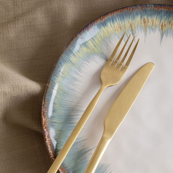 Набор столовых приборов Gloria, коллекция "Глория", количество предметов 16 20*6*26, Нержавеющая сталь, Золотой — изображение 4