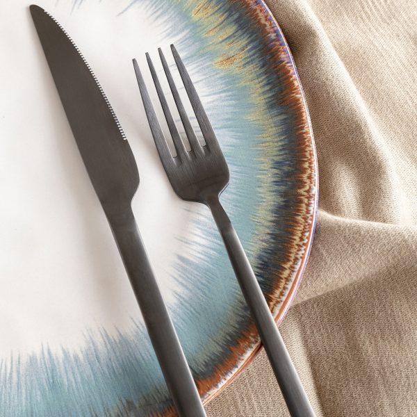 Набор столовых приборов Gloria, коллекция "Глория", количество предметов 16 20*6*26, Нержавеющая сталь, Черный — изображение 4