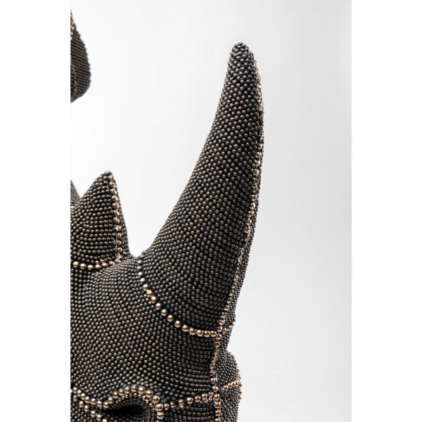 Предмет декоративный Head Rhino, коллекция "Голова носорога" 31*69*42, Полирезин, Черный — изображение 3