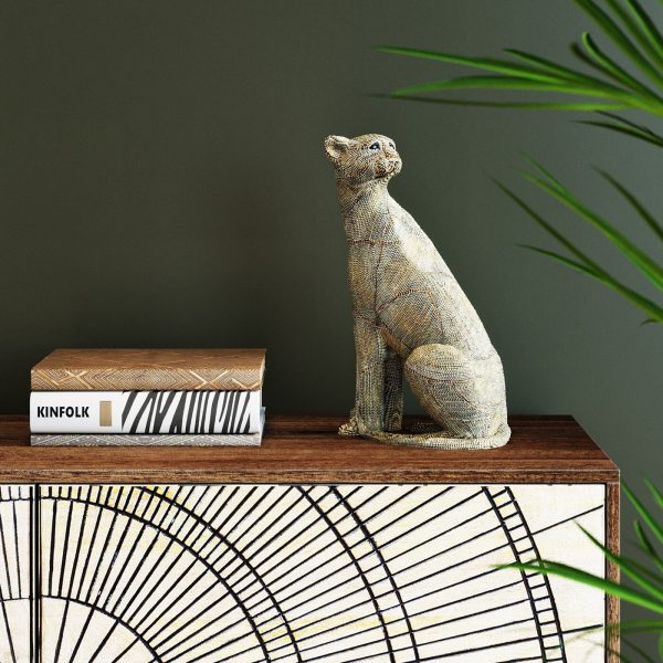 Статуэтка Leopard, коллекция "Леопард" 26*42*17, Полирезин, Серый — изображение 2