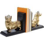 Книгодержатель Corgi, коллекция "Корги", количество предметов 2 21*18*11, Полирезин, Золотой, Черный — изображение 3