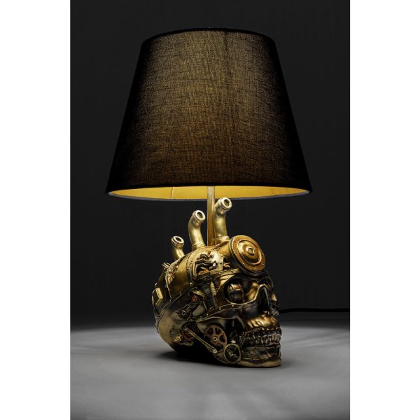 Лампа настольная Skull, коллекция "Череп" 25*25*38, Хлопок, Полирезин, Черный — изображение 2