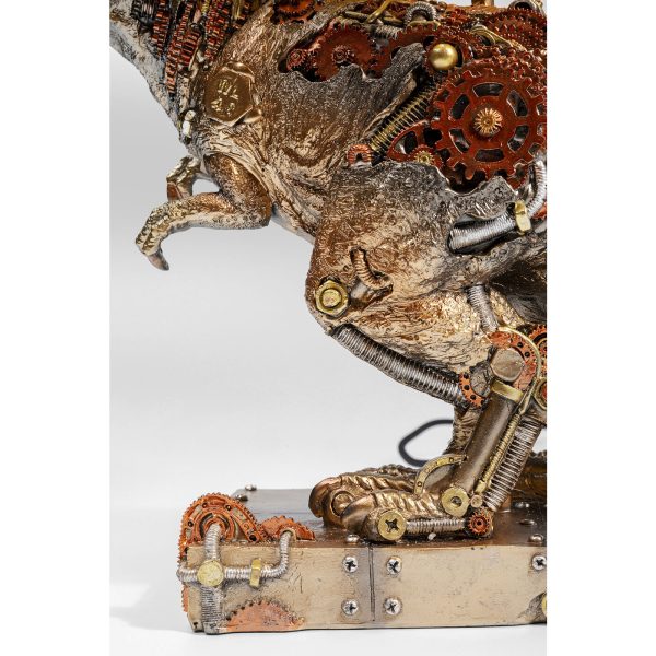 Лампа настольная Dino, коллекция "Динозавр" 19*49*56, Полирезин, Хлопок, Черный, Золотой — изображение 3