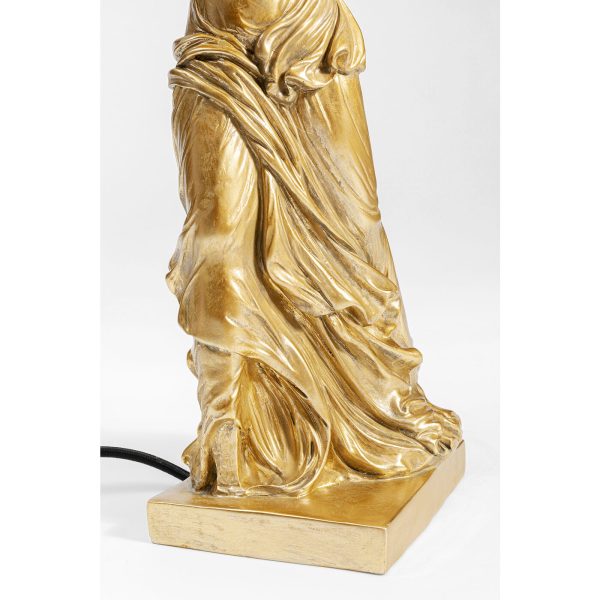 Лампа настольная Angel, коллекция "Ангел" 30*35*61, Полирезин, Хлопок, Черный, Золотой — изображение 4