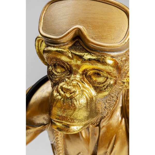 Лампа настольная Monkey, коллекция "Обезьяна" 27*50*31, Полирезин, Золотой — изображение 4