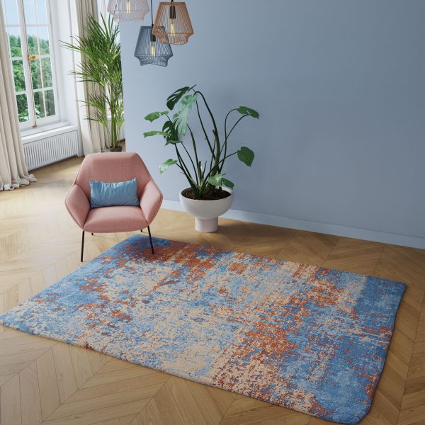 Ковер Angus, коллекция "Ангус" 170*4*240, Хлопок, Полиэстер, Голубой — изображение 2