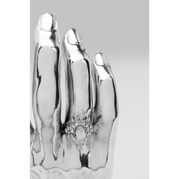Предмет декоративный Mano, коллекция "Мано" 23*35*11, Полирезин, Серебряный — изображение 3