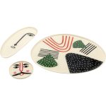 Тарелка Abstract, коллекция "Абстракция", количество предметов 3 27*32*1, Сталь, Белый