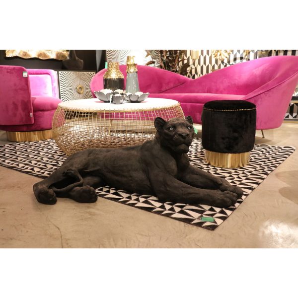 Подсвечник д/греющ свечи Flower, коллекция "Цветок" 11*7*10, Полирезин, Черный, Золотой — изображение 2