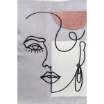 Подушка Face, коллекция "Лицо" 45*45*10, Бархат, Полиэстер, Серый — изображение 3