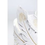 Подсвечник д/греющ свечи Feathers, коллекция "Перья" 13*20*13, Полирезин, Стекло, Белый — изображение 3