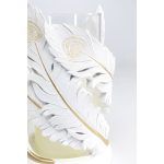 Подсвечник д/греющ свечи Feathers, коллекция "Перья" 13*20*13, Полирезин, Стекло, Белый — изображение 4